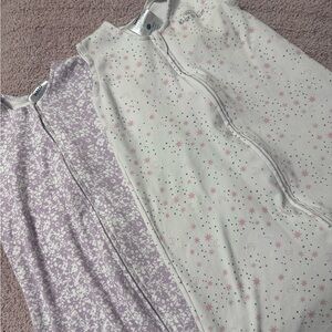 HALO SleepSack Wearable Blanket Bundle 0-6M Cotton Baby Girl Stars Floral